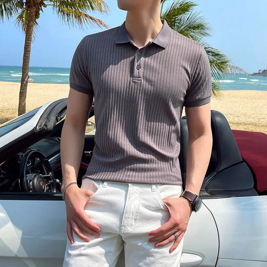 William – Casual Knit Polo Shirt