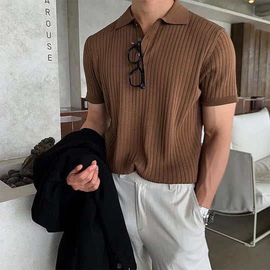 Noah – Polo w stylu retro w jednolitym kolorze