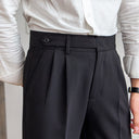 Leonardo – High Waist Pleated Trousers for Men