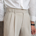 Leonardo – High Waist Pleated Trousers for Men