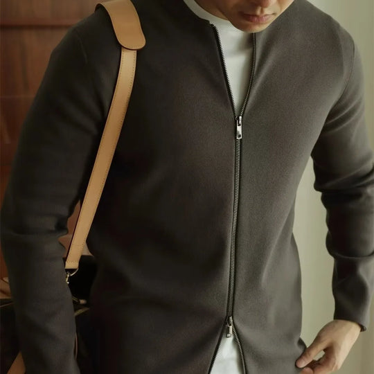 Casper – Men’s Zip-Up Knit Cardigan Sweater