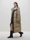 Barclay & Bloom | Women’s Long Puffer Coat – Hooded Quilted Winter Jacket with Zip Closure