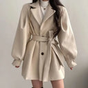 Vivienne - Women's Belted Wrap Mini Coat