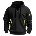 Men’s Hoodie – Utility Half-Zip Pullover with Pockets