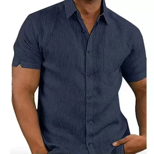 Daniel – Casual Cotton Linen Short Sleeve Shirt