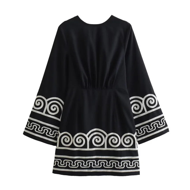 Mila – Women’s Short Dress with Wide Sleeves