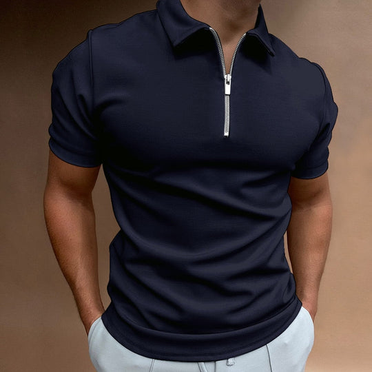 Szymon – Men's Polo Shirt with Zip Collar