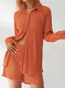 Elowen | Einfarbiges zweiteiliges Set mit Rüschen