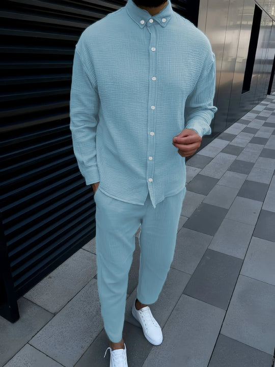 Everett – Men’s Long Sleeve and Pants Outfit Set