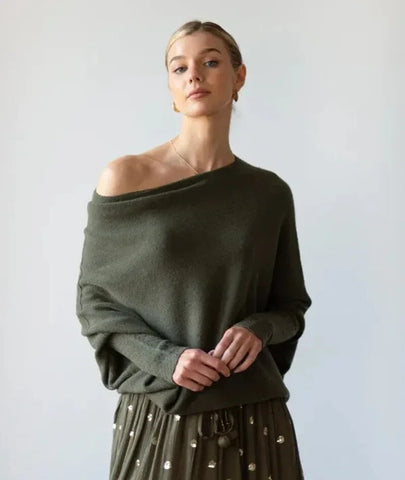 Salome – Women’s off-shoulder knit sweater