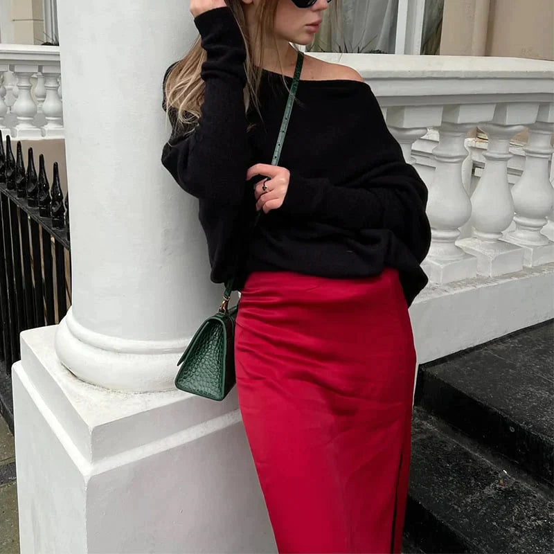 Salome – Women’s off-shoulder knit sweater