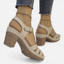 Barclay & Bloom | Women’s Comfortable Chunky Heel Sandals T-Strap Summer Shoes