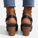 Barclay & Bloom | Women’s Comfortable Chunky Heel Sandals T-Strap Summer Shoes