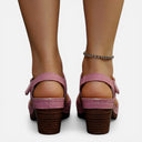 Barclay & Bloom | Women’s Comfortable Chunky Heel Sandals T-Strap Summer Shoes