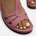 Barclay & Bloom | Women’s Comfortable Chunky Heel Sandals T-Strap Summer Shoes
