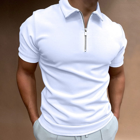 Szymon – Men's Polo Shirt with Zip Collar