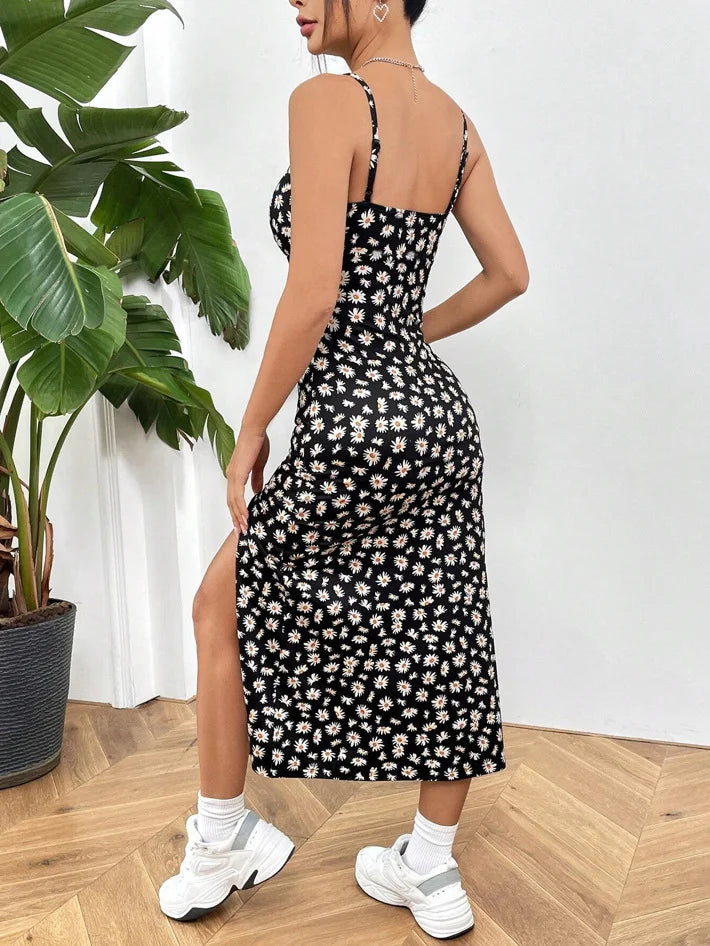 Isabella – Women’s Strapless Wrap Maxi Dress with High Split