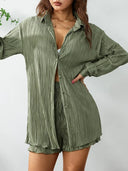 Elowen | Einfarbiges zweiteiliges Set mit Rüschen