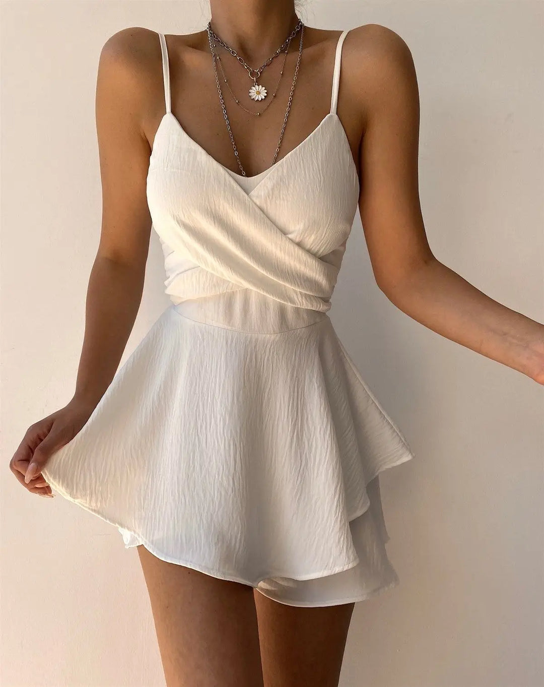 Yara – Women’s Ruched Strap Mini Dress