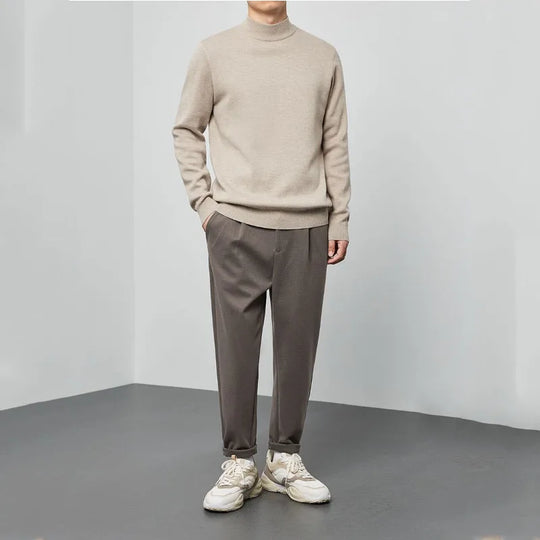Simon Men’s Sweater – Crew Neck Wool Blend