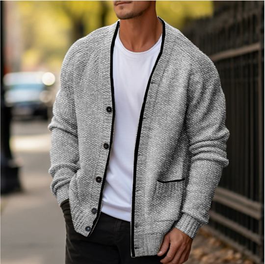 Owen Men’s Cardigan – Button-Up Knit Sweater