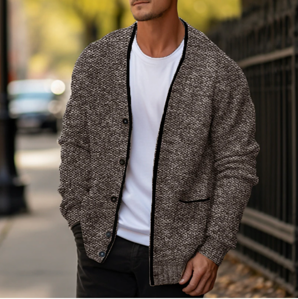 Owen Men’s Cardigan – Button-Up Knit Sweater