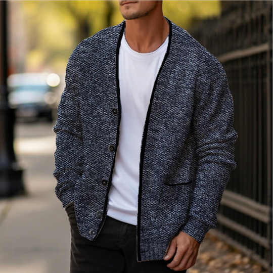 Owen Men’s Cardigan – Button-Up Knit Sweater