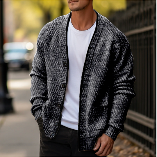 Owen Men’s Cardigan – Button-Up Knit Sweater