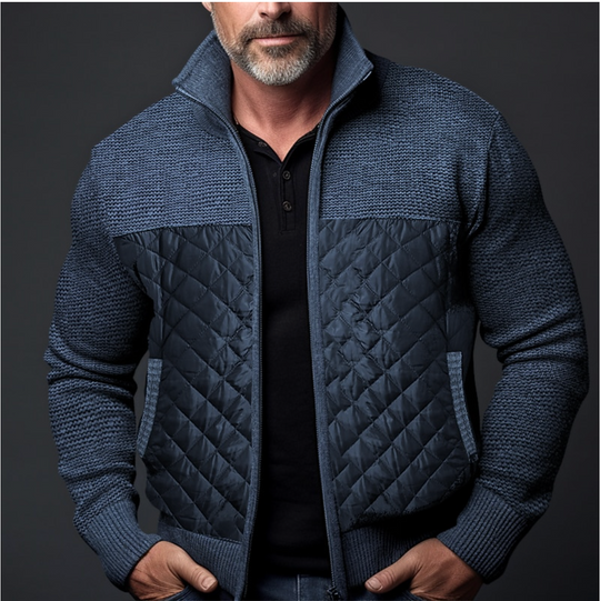 Marcus Men’s Jacket – Quilted Knit Zip-Up
