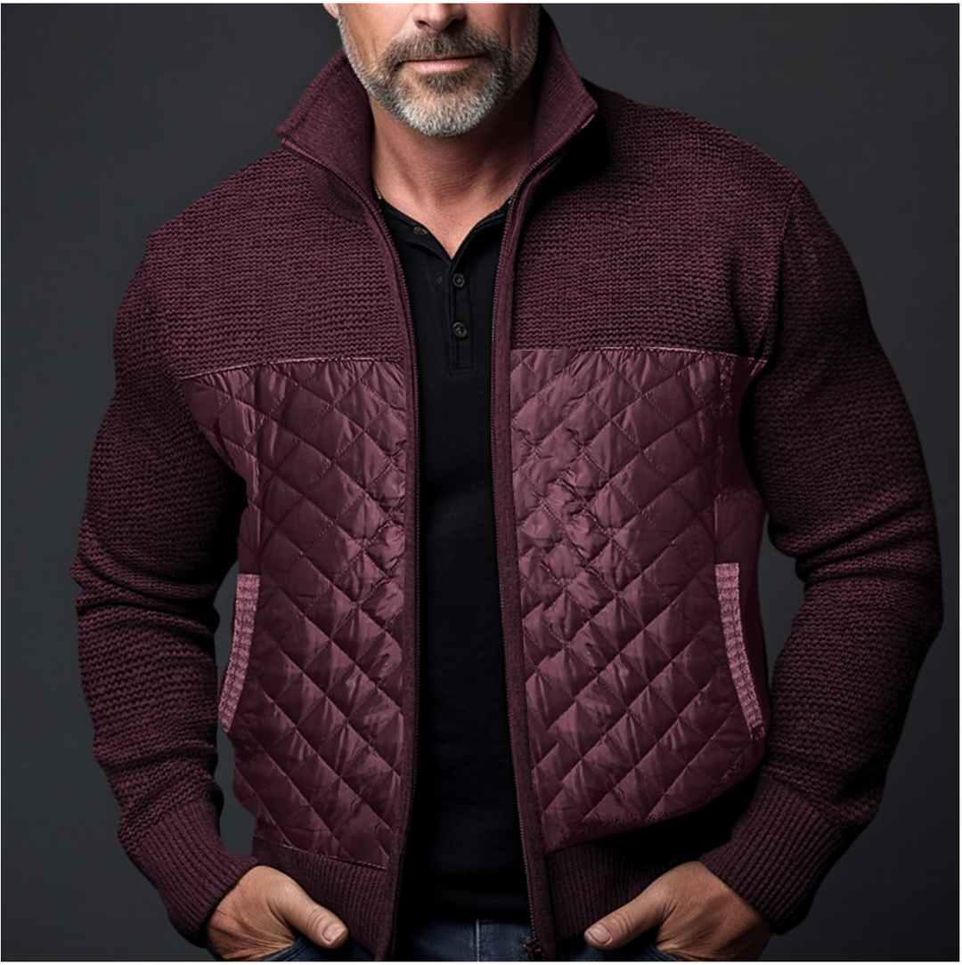 Marcus Men’s Jacket – Quilted Knit Zip-Up