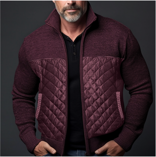 Marcus Men’s Jacket – Quilted Knit Zip-Up