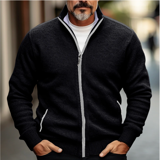 Damien | Men's Full-Zip Knit Cardigan