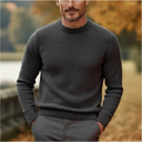 Herrenpullover – Klassischer Rundhalsausschnitt Strickpullover