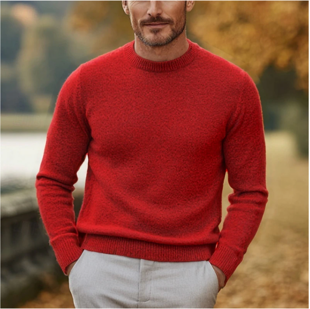 Men’s Sweater – Classic Crewneck Knit Pullover