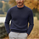 Herrenpullover – Klassischer Rundhalsausschnitt Strickpullover