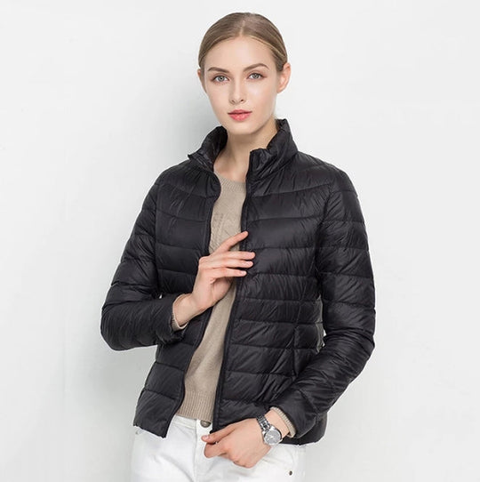 Amy Women’s Lightweight Puffer Jacket – Casual Quilted Outerwear