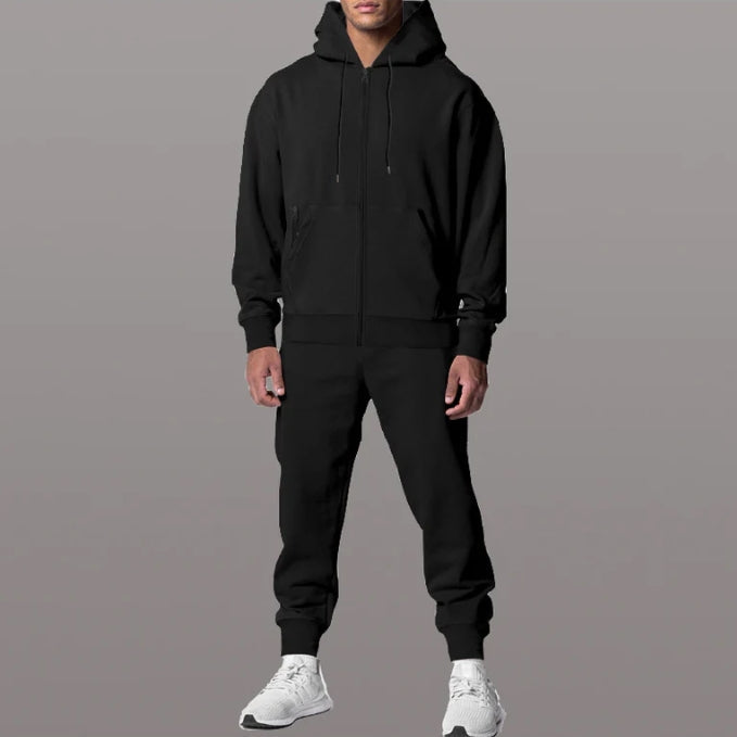 Logan Men’s Tracksuit – Hooded Zip Jacket and Jogger Pants Set