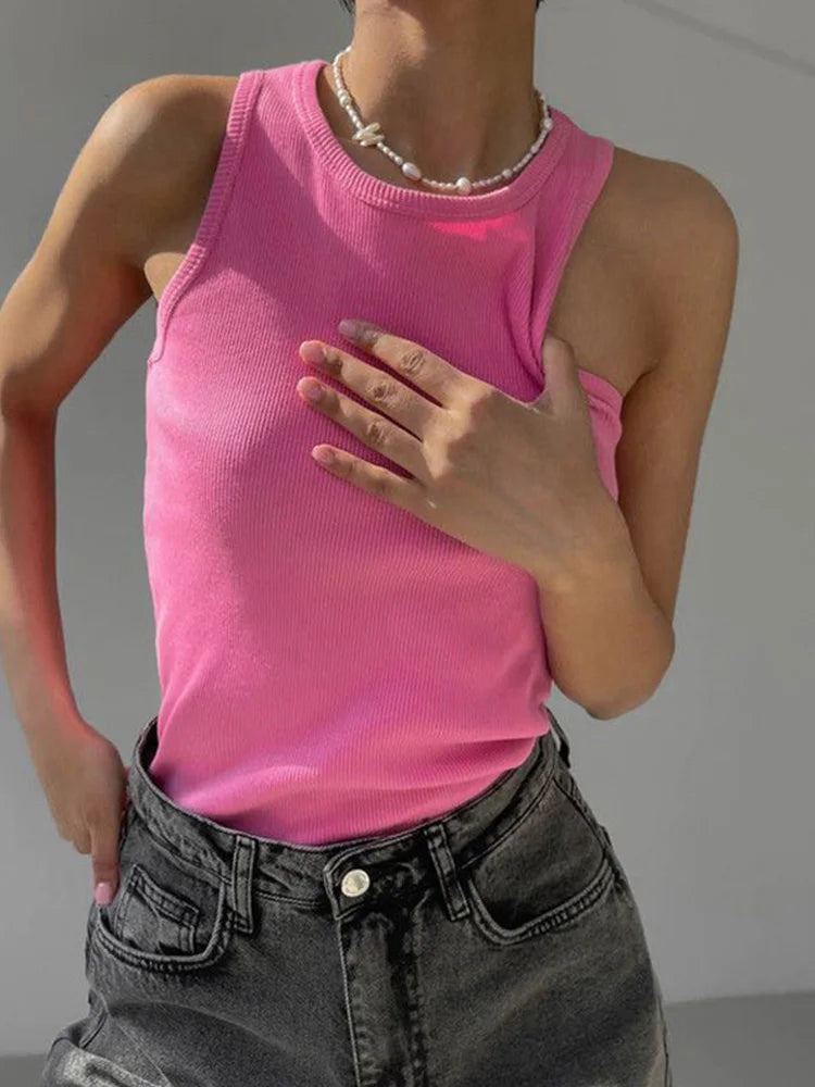 Siena – Women’s Ribbed Knit Off-Shoulder Tank Top