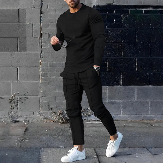 Ryan Men’s Tracksuit – Slim Fit Long Sleeve Top and Joggers Set