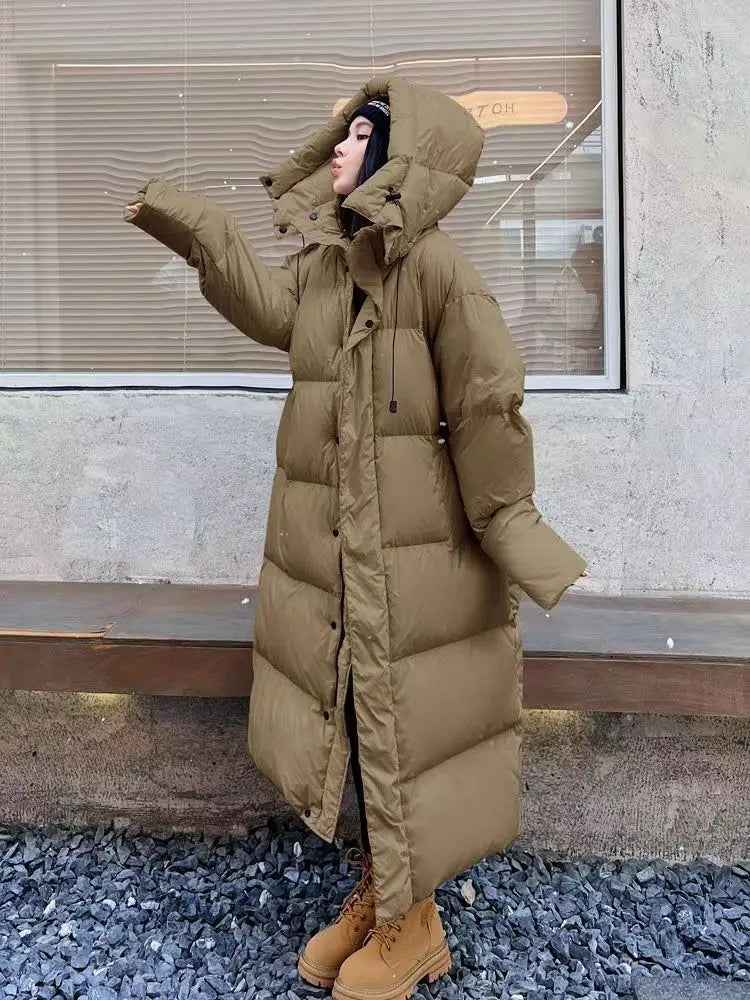 Lisa Women’s Hooded Puffer Coat – Long Winter Jacket