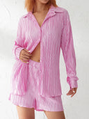 Elowen | Einfarbiges zweiteiliges Set mit Rüschen