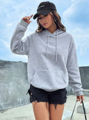 Nahla – Solid Color Fleece Hoodie with Pocket