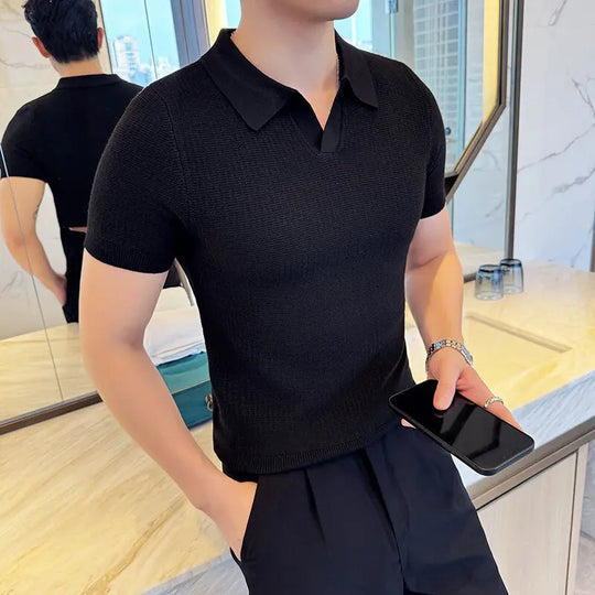 Benjamin – Casual Slim Fit Polo Collar Shirt