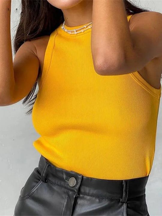 Siena – Women’s Ribbed Knit Off-Shoulder Tank Top