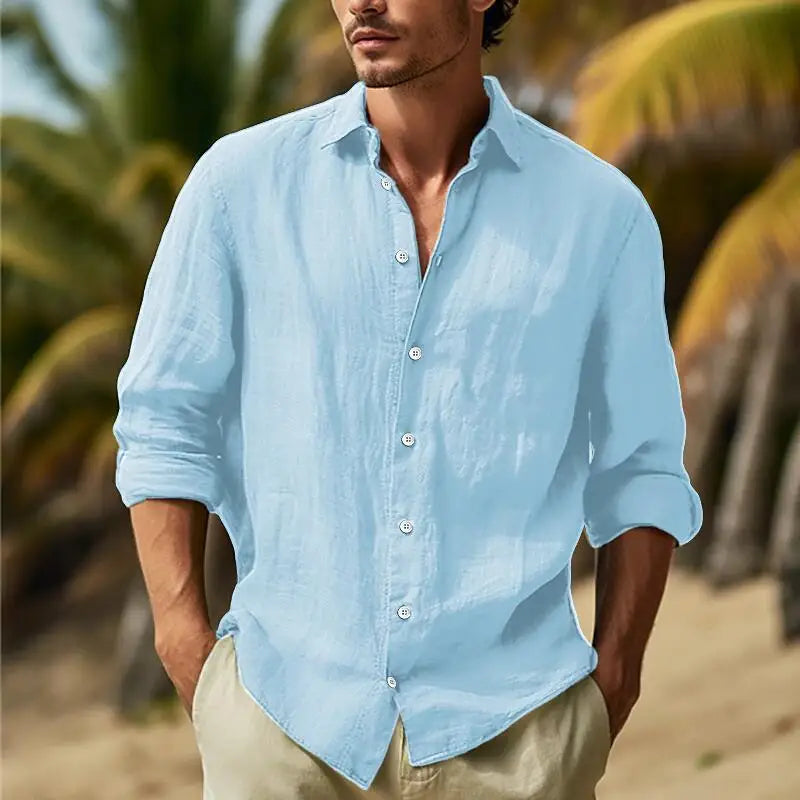 Edric – Men’s Casual Cotton Linen Shirt