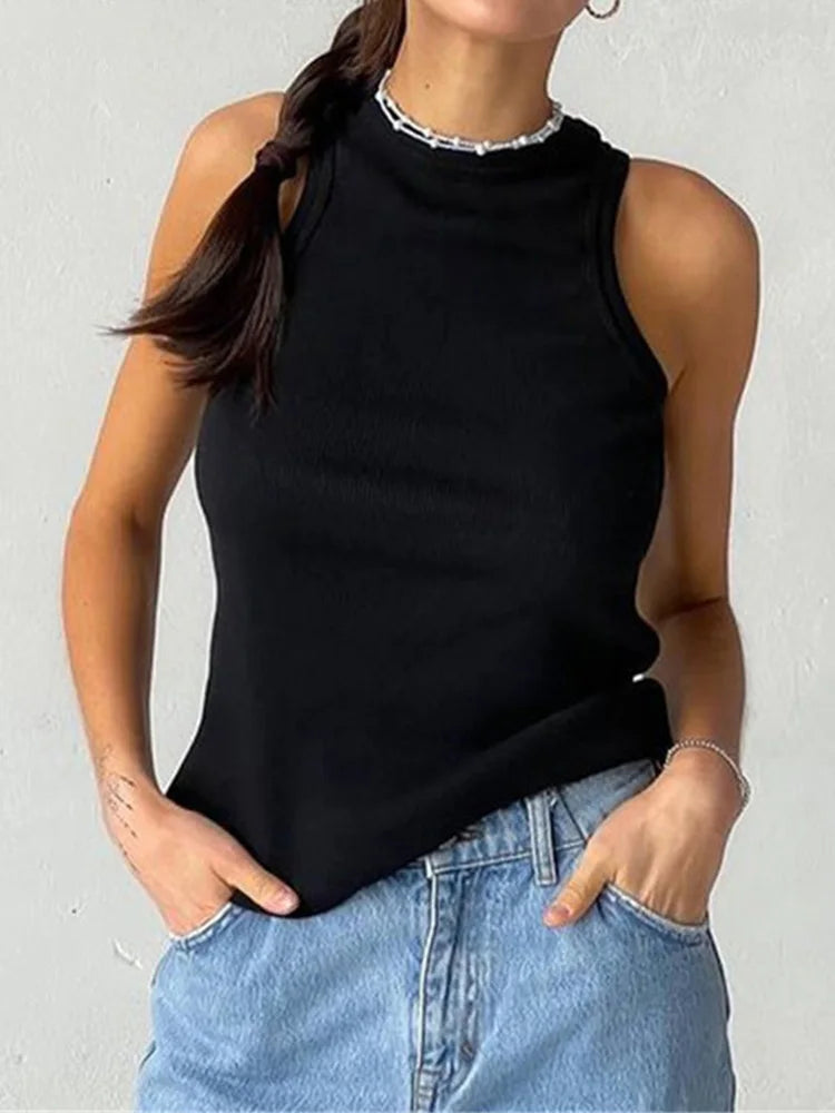 Siena – Women’s Ribbed Knit Off-Shoulder Tank Top