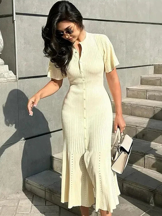 Grace – Knit Dress with High Waist