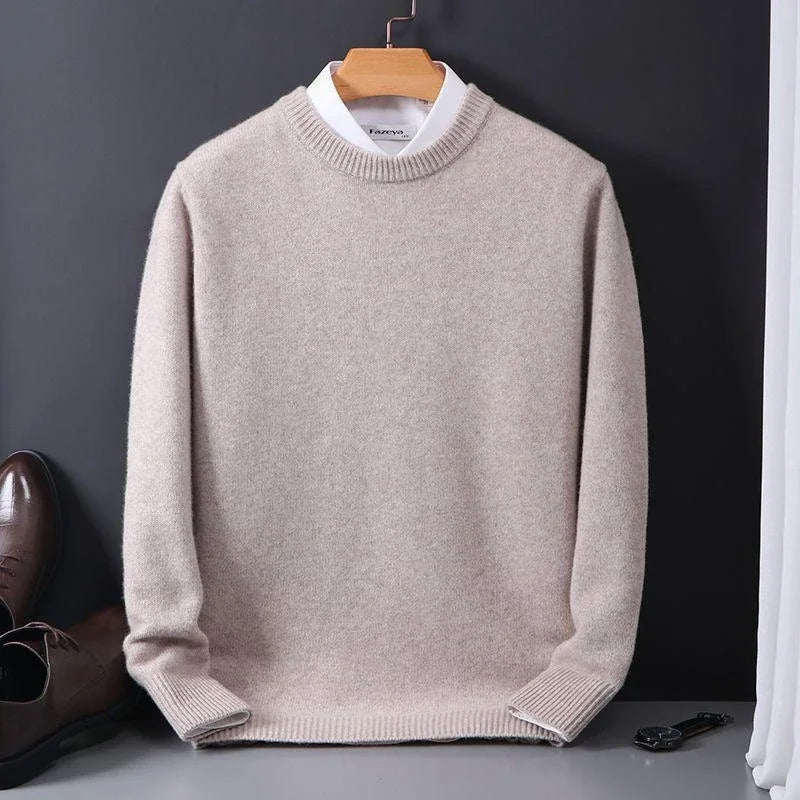 Adrian Men’s Sweater – Crew Neck Wool Blend