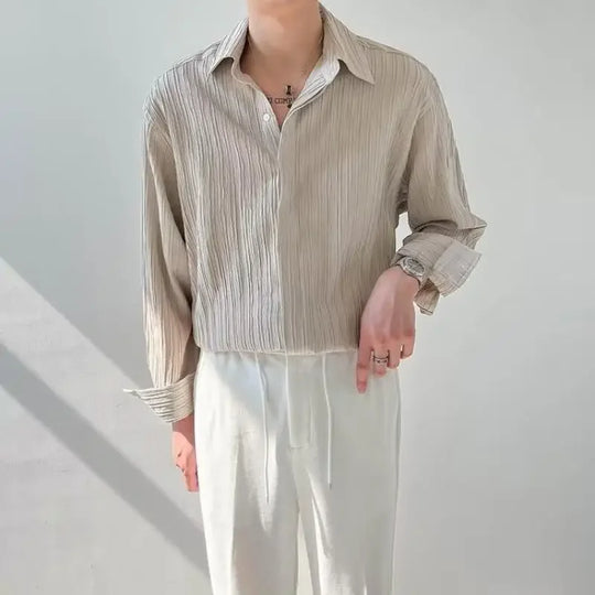 Taiki – Men’s Casual Striped Long Sleeve Shirt
