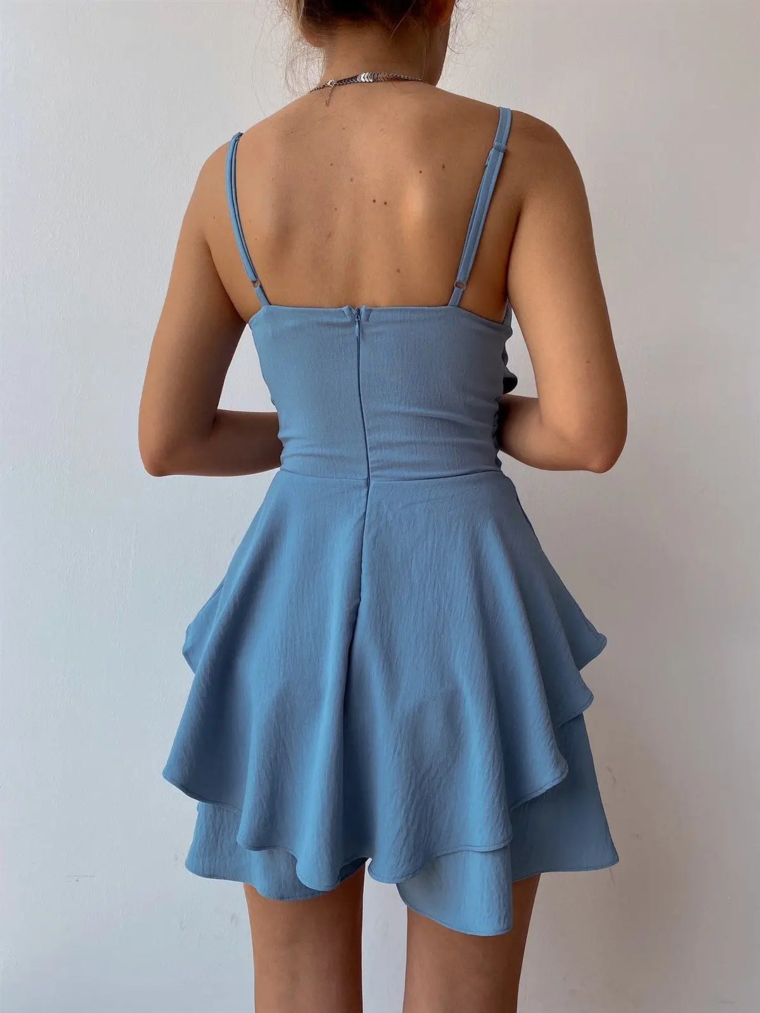 Yara – Women’s Ruched Strap Mini Dress